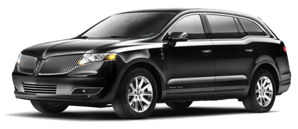Side view of black 2013 Lincoln MKT Town Car